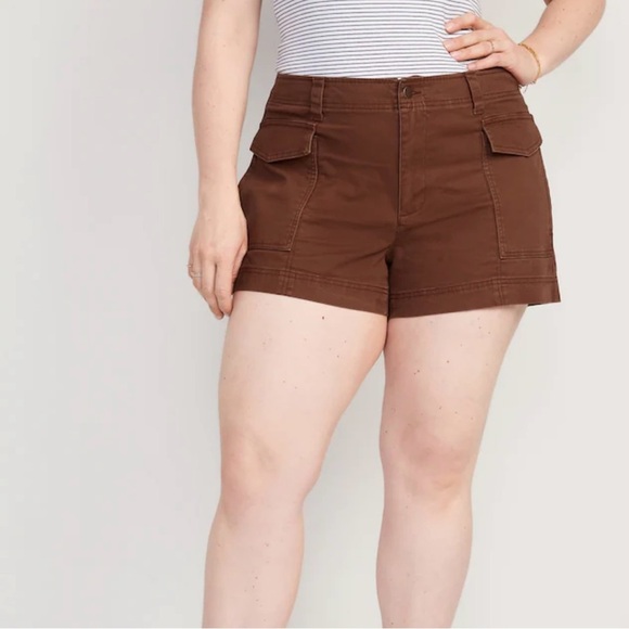 Old Navy Women’s Relaxed Cargo Shorts Plus Size 3X Cotton Twill - Picture 1 of 10